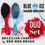 SPI Styles - 360 Wave Brush DUO (Brazilian Cherry MED & Blue ICE HARD)