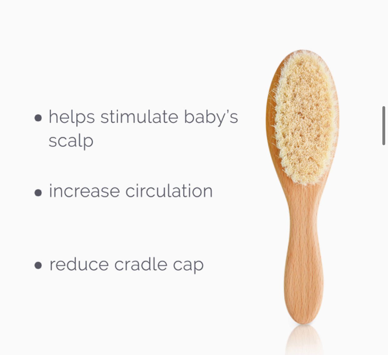 Wooden Baby Hair Brush Set – Natural Soft Bristles – Ideal for Cradle Cap - Pre Order Now - SPI Styles
