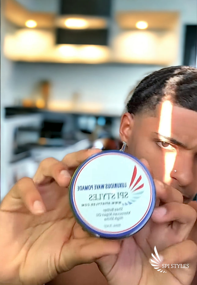 SPI Styles natural hair pomade for wavers for curly hair thick hair