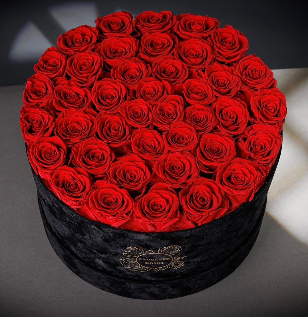 Forever Real Roses SPI Styles Luxury Preserved Real Forever Roses in Suede Giftbox