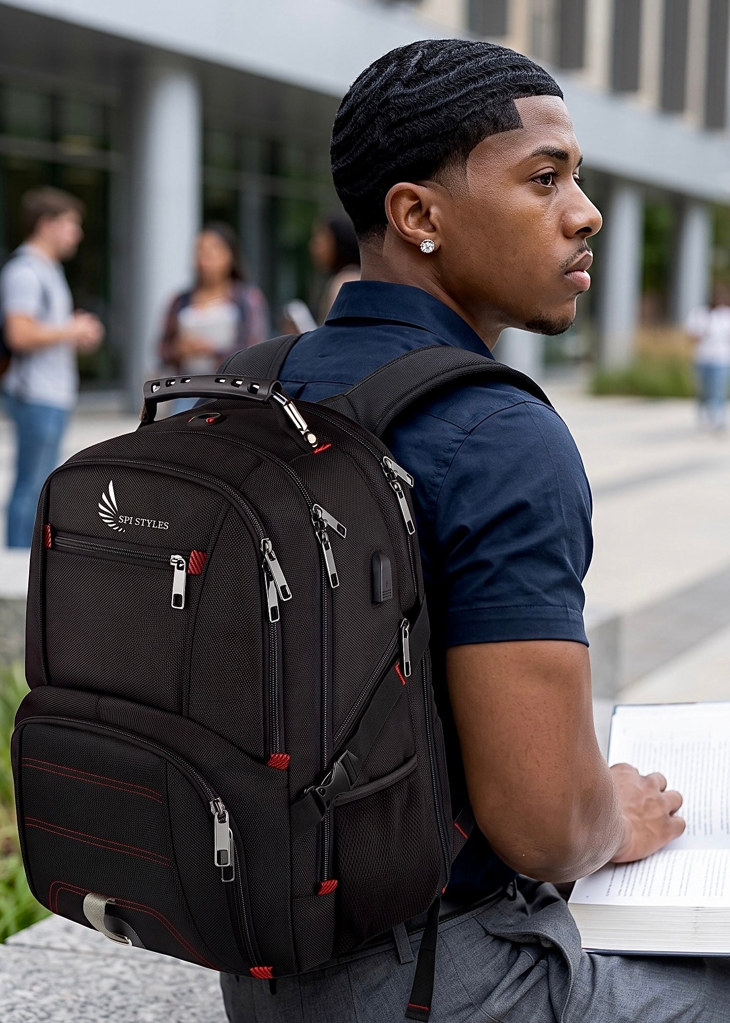 SPI Styles’ Back To School Backpack RFID Travel TSA Friendly