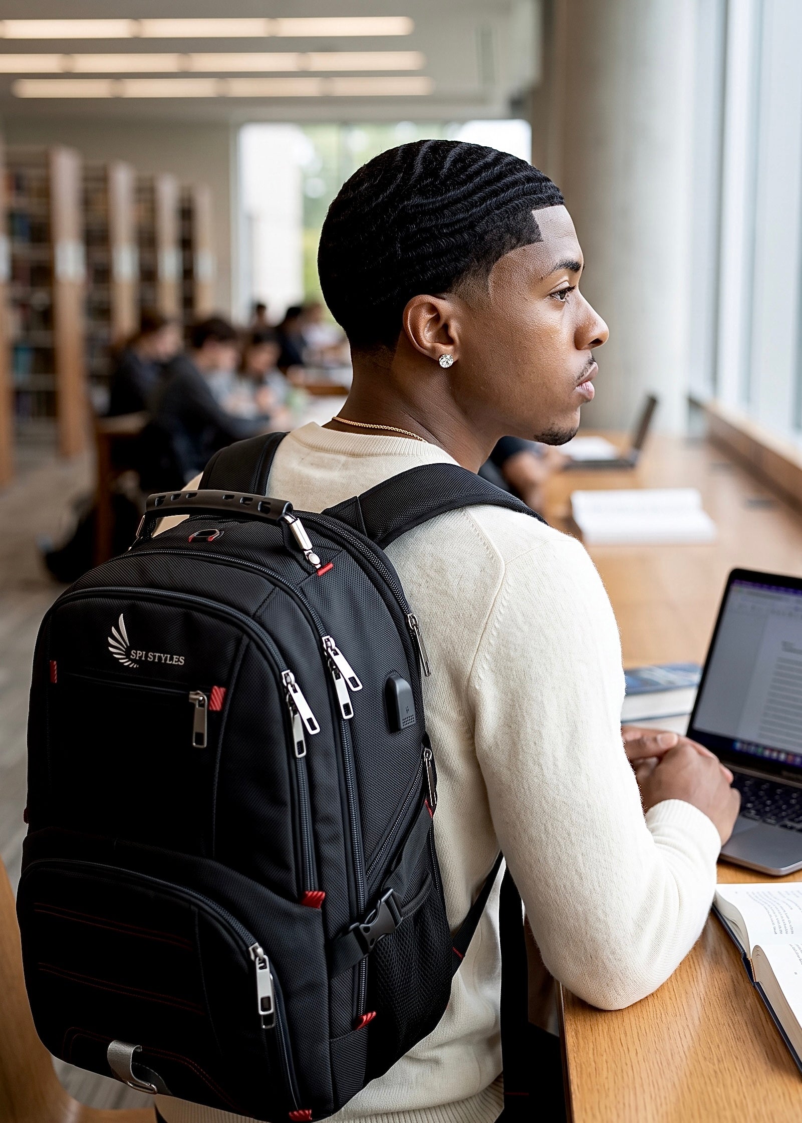 SPI Styles’ Back To School Backpack RFID Travel TSA Friendly
