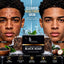 A promotional graphic for SPI STYLES Raw Organic African Black Soap. The image features a 'Before' and 'After' comparison of a man's face, showing acne and redness on the left and clear skin on the right.