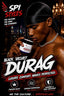 A promotional poster-style product image for SPI STYLES Black Velvet Durag waves. A shirtless man wearing a black durag and silver jewelry holds a white jar of hair product against a dark city skyline at night with chandeliers.