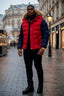 SPI Styles Red & Blue Men's Men's Waterproof Winter Bubble Coats  Fur Hooded