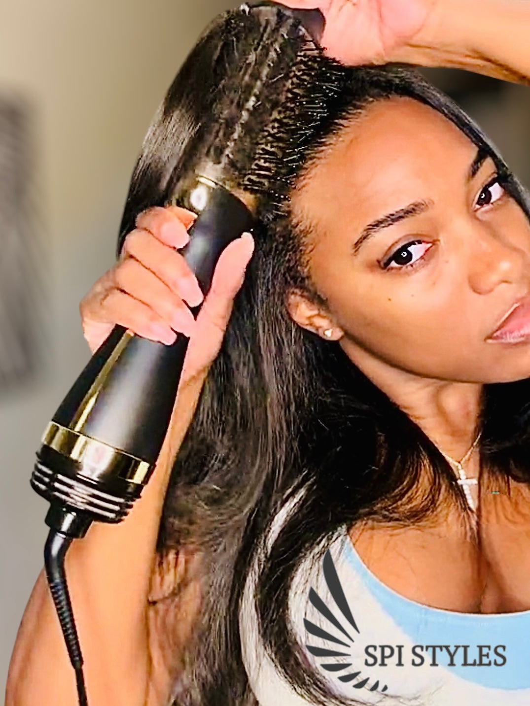 Brush Volumizer Hot Tools Black Gold Volumizer 2-in-1 Brush Dryer