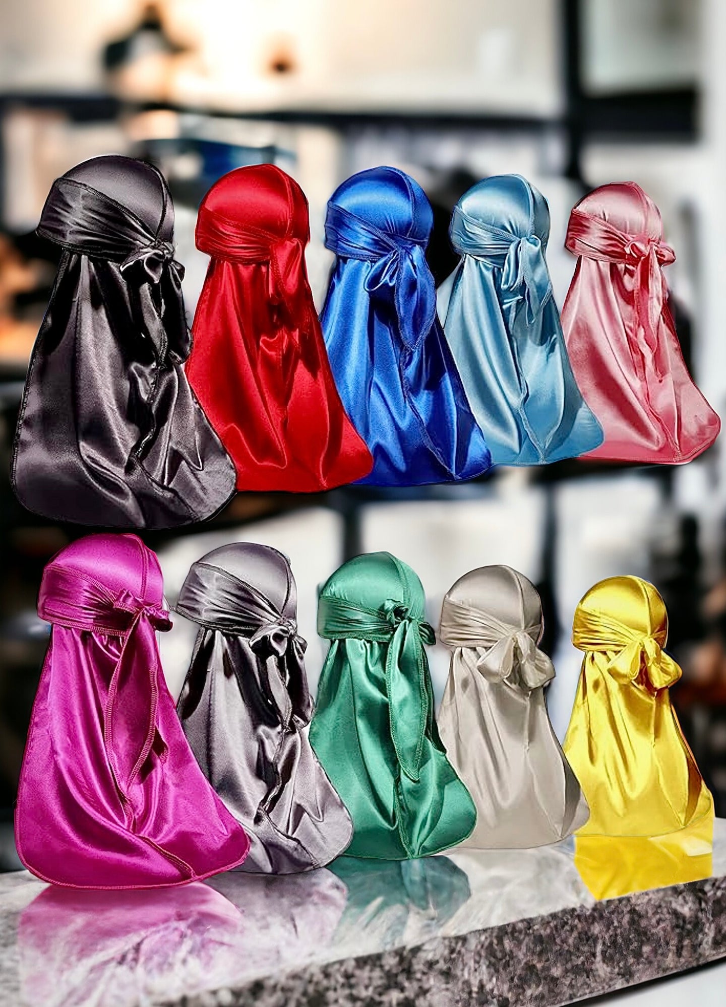 NEW - SPI Styles Solid Silk Durag Collections
