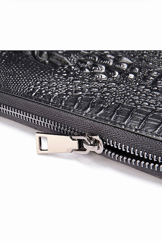 SPI Styles’s Men's Leather Crocodile Pattern Wallet