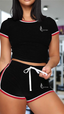 SPI Styles Ladies Short Sleeve 2 Piece Outfit