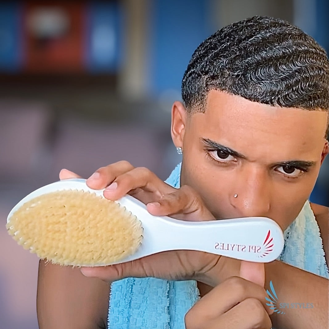 SNOWMAN SOFT Brush, with White Silk Durag and FREE Brush Cleaning Tool!