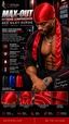 A promotional graphic for RPI Styles Max-Out Extreme Compression hair wraps, featuring a shirtless man wearing a red silky durag head wrap. The design includes product features, available colors, and usage benefits on a black background.