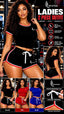 SPI Styles Ladies Short Sleeve 2 Piece Outfit