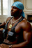 SPI Styles Rose Silky Durag- Blue and Gold