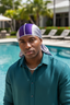 SPI Styles Blue and Silver Silk Durag
