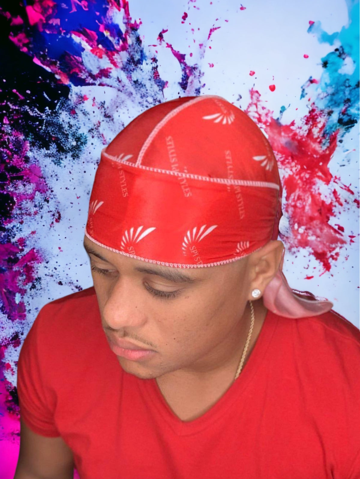 Red Piru Rag SPI Styles OG Silk Durag Red