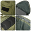Side profile of the SPI Styles Covert Ops TriZip Pack in green, highlighting its sleek, tactical appearance