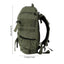 Rear view of the SPI Styles Nomad TriZip Pack in green, showing the padded back panel and adjustable shoulder straps