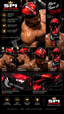 A promotional collage for SPI Styles premium silk durags, featuring multiple close-up views of a model wearing a red and black splatter-patterned cap. The layout includes feature callouts, texture swatches, and branding text on a black background.