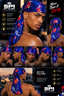 Designer Strapless SPLASH Silky Durag (2 Colors Available)  1 EA White