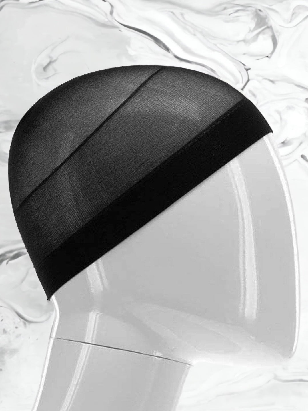 360 Wave Stocking Cap - Stretchable 2 PACK (BLACK)