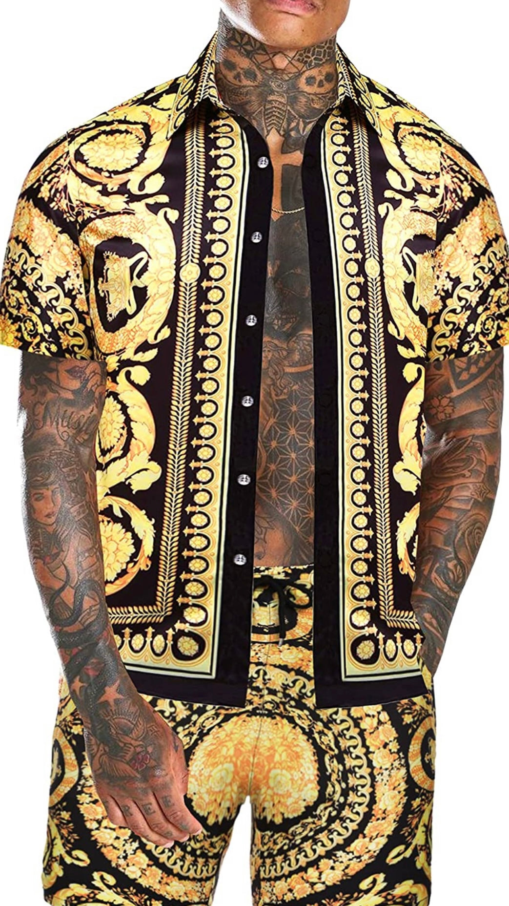 SPI Styles Men’s Luxury Designer Beach Short Set