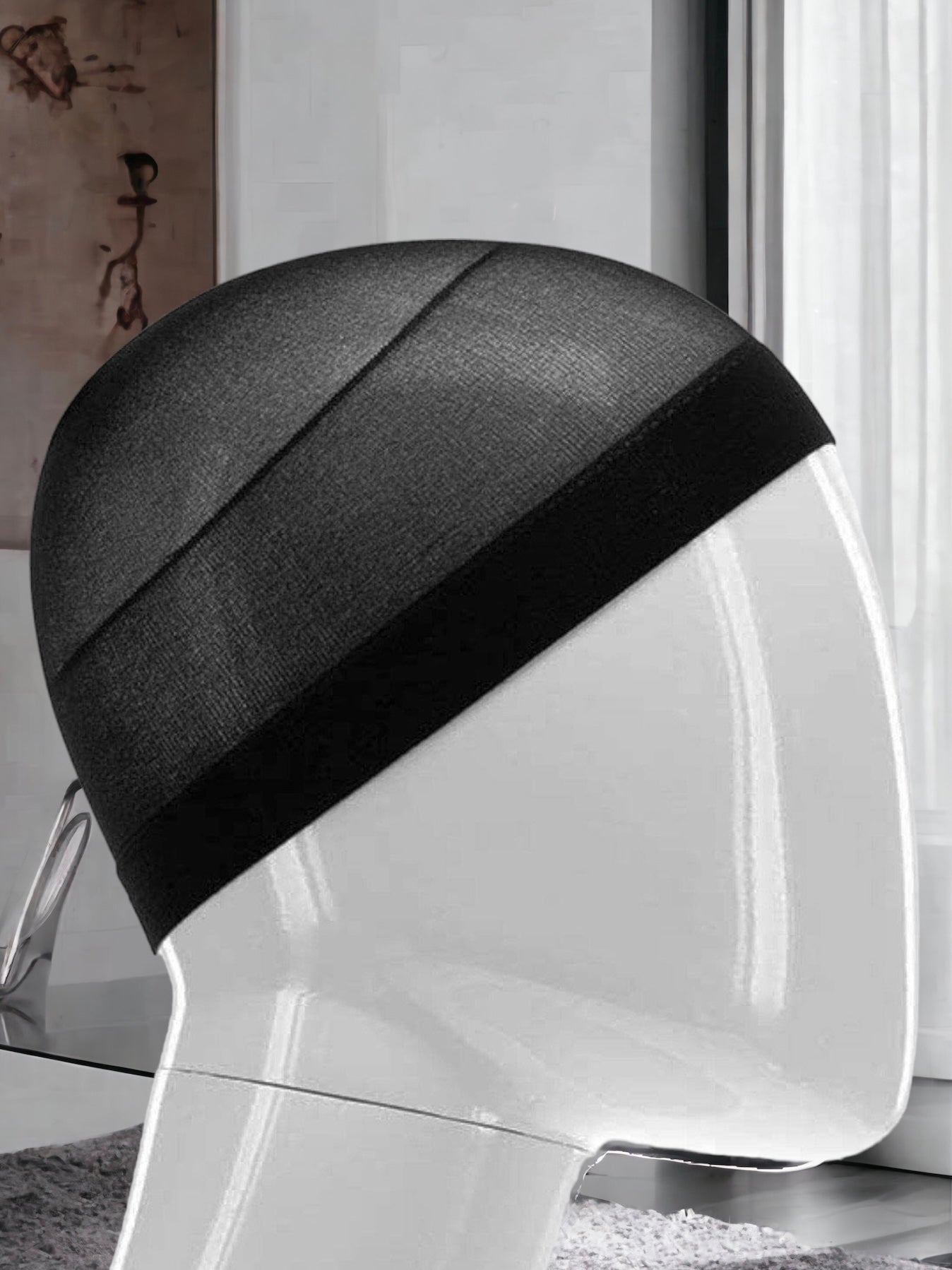 360 Wave Stocking Cap - Stretchable 2 PACK (BLACK)