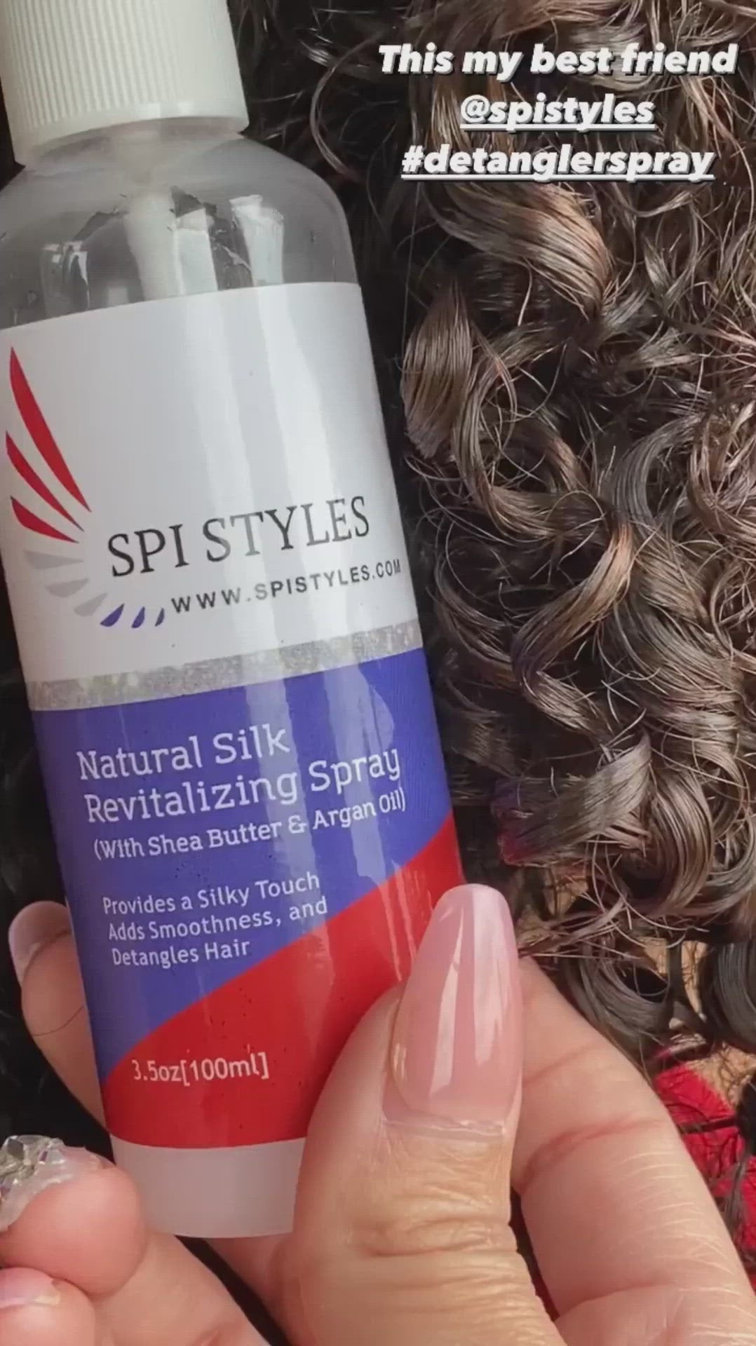 SPI STYLES DETANGLER SPRAY FOR CURLY HAIR