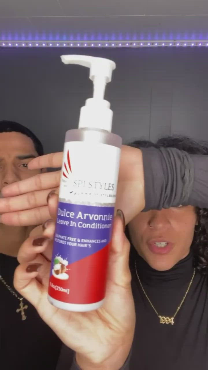 SPI Styles Dulce Arvonnie Leave in conditioner for natural curly hair to maintain wave patters moisturize hair