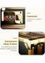 Barber Travel Case with Handle and Secure Numlock (Gold-Black) Clippers and Accessories NOT INCLUDED