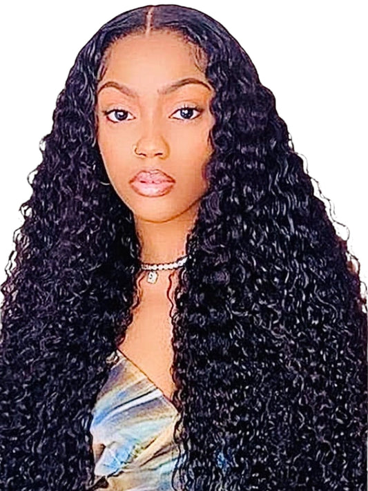 Brazilian Virgin Human Hair Pre Plucked Bleached Knots 28 Inch Curly Hair Wig - SPI Styles