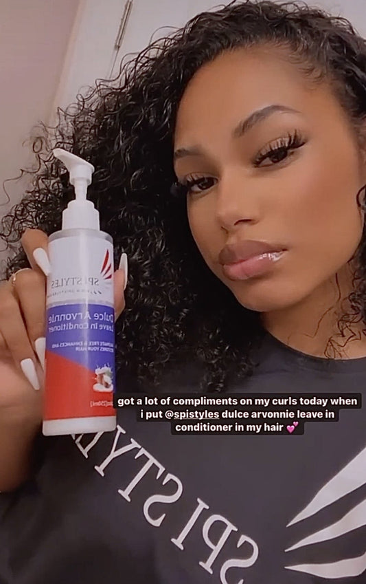 Best natural hair products for curly hair SPI Styles Dulce Arvonnie Leave in Conditioner