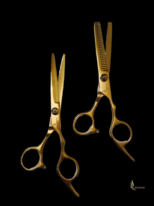 Hair Cutting Scissors Thinning Shear Set Professional Barber 6 inch Texturizing Blending Shear Salon Razor