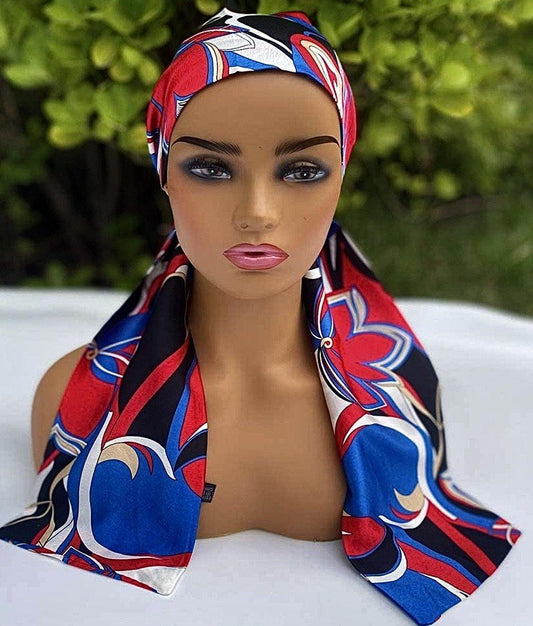 customize logo bonnets and silk wraps hearwrap hair wig edge scarf wholesale