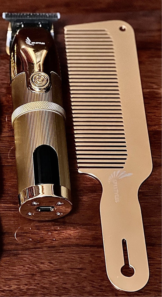 Master Barber GOLD Fade Comb  - PROFESSIONAL grade metal ON SALE NOW!!!(CLIPPER NOT INCLUDED)