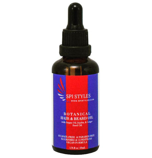 Natural 🌿 Botanical Hair & Beard Oil with SPI Styles Crown Patch (BACK IN STOCK - BEST DEAL‼️) - SPI Styles
