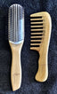 Natural Wood 9 Row Styler with Sandalwood Extra Wide Tooth - Anti-Static Wooden Comb - SPI Styles