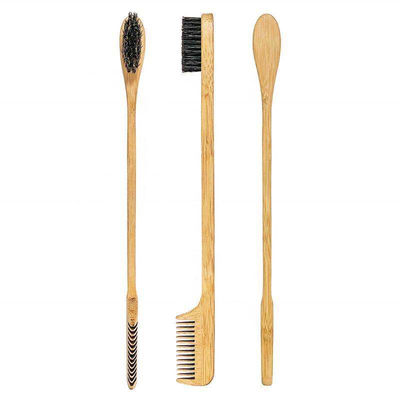Natural Wood  (Essential Oil Infused) Crown/Edge Control Brush 💯 % Boar Bristle - SPI Styles