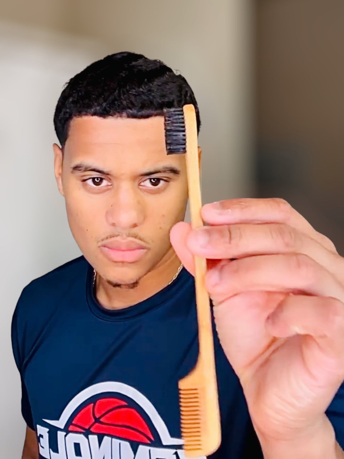 Natural Wood  (Essential Oil Infused) Crown/Edge Control Brush 💯 % Boar Bristle