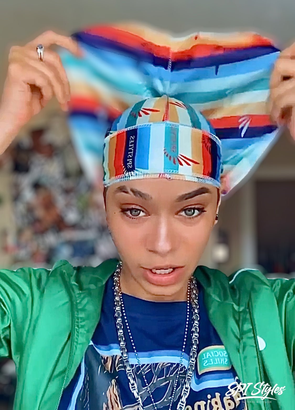 Durag / Du-rag / Do-rag / Bandana African Print Cotton -  Israel