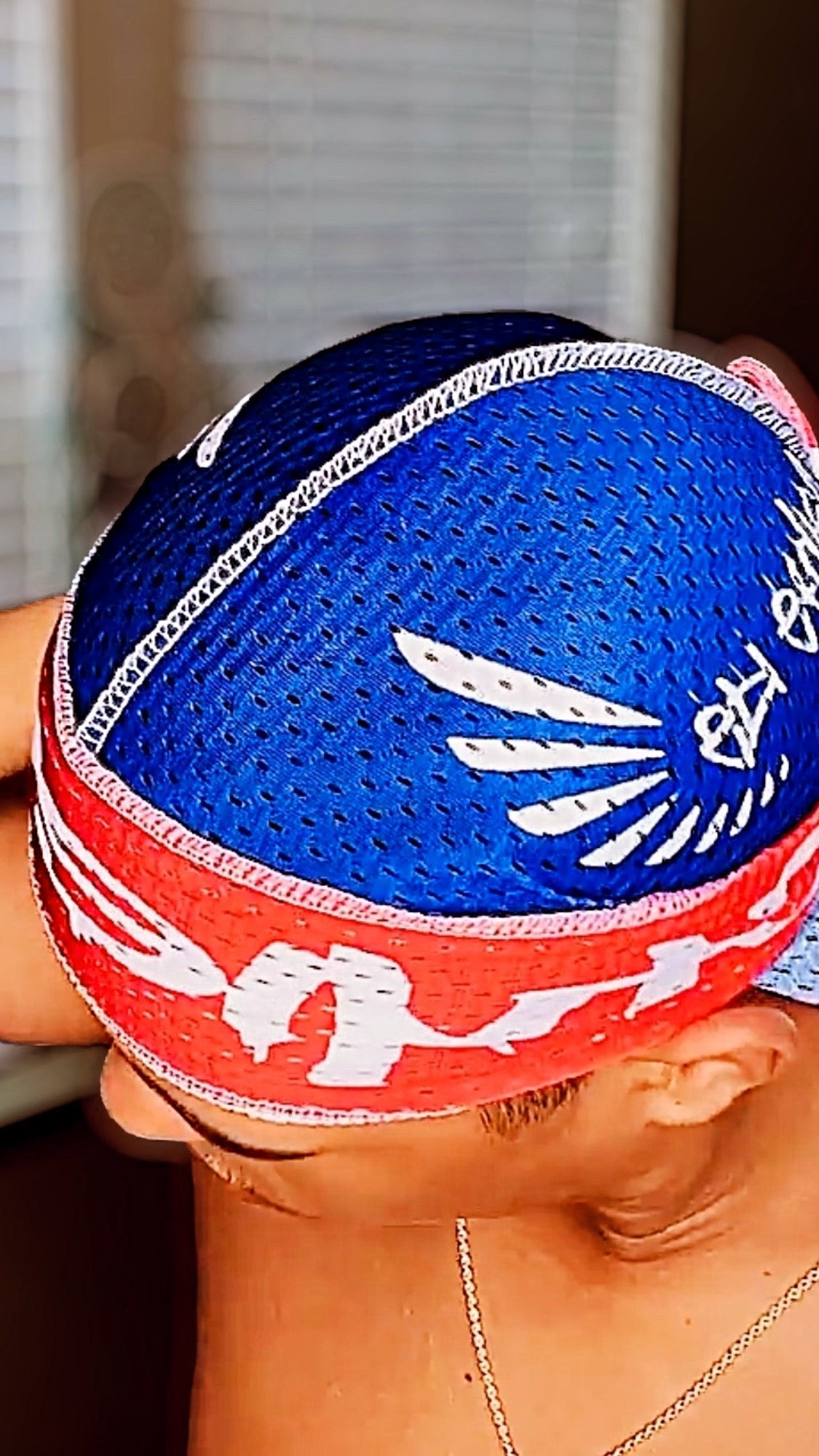 Durag with holes for wash and style