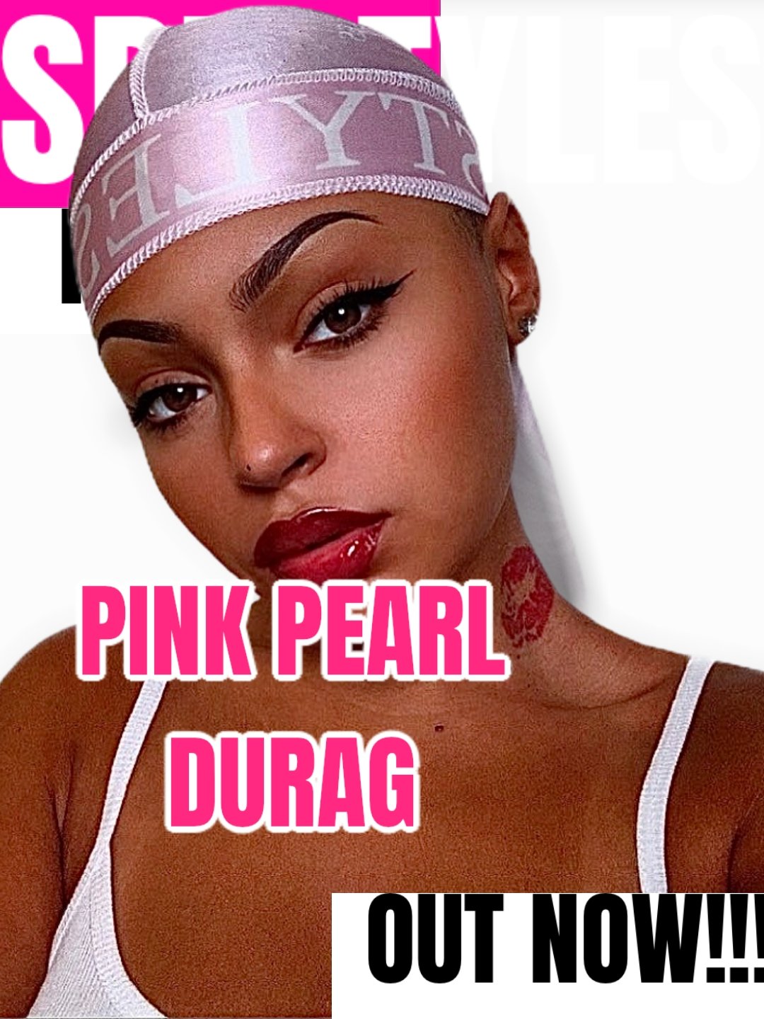 NEW - SPI Styles Pink Pearl Designer Silky Durag - SPI Styles
