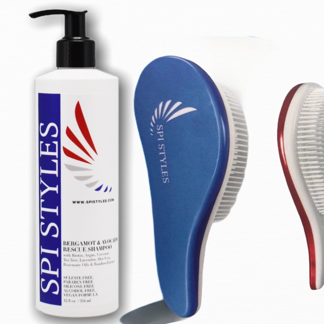 Rescue Shampoo & Detangler Brush – SPI Styles