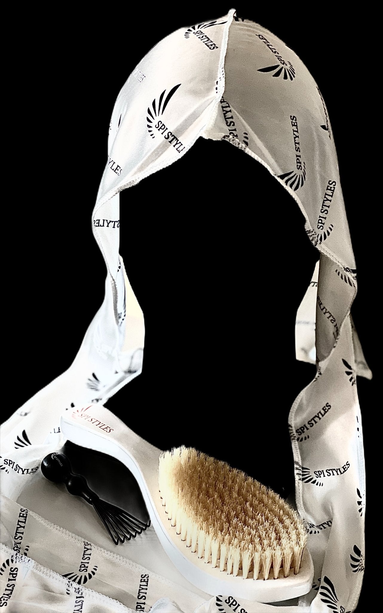 SNOWMAN SOFT Brush, with White Silk Durag and FREE Brush Cleaning Tool! - SPI Styles