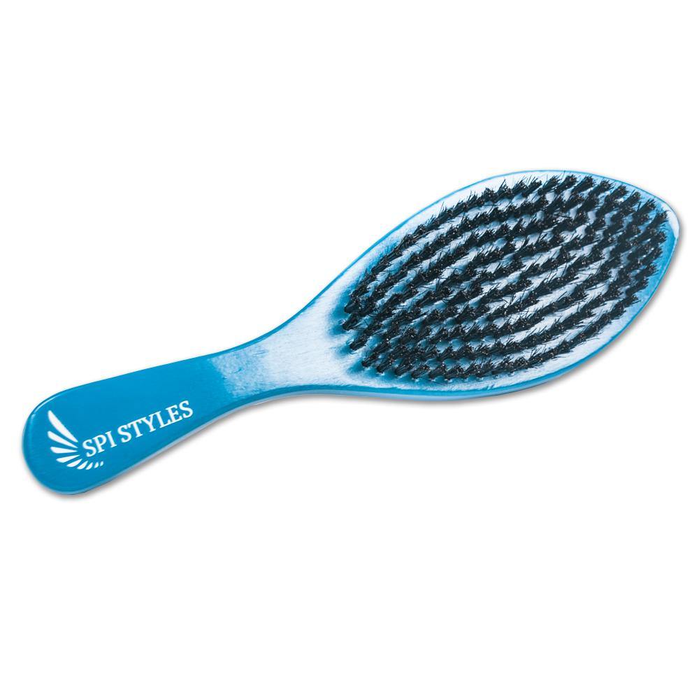 SPI Styles - 360 Waves Professional - HARD  Curved Wave Brush (BLUE ICE) - SPI Styles