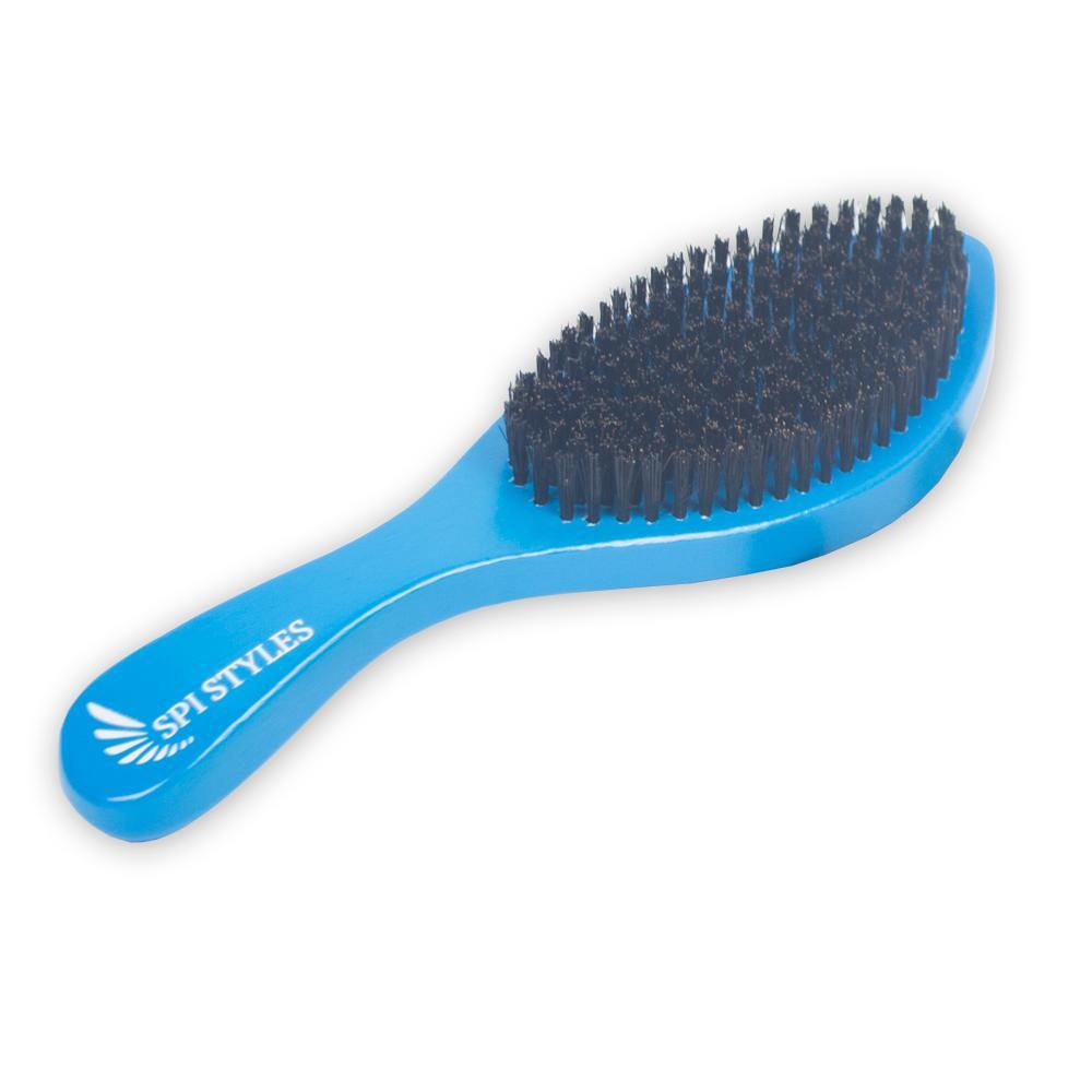 SPI Styles - 360 Waves Professional - HARD Curved Wave Brush (BLUE ICE