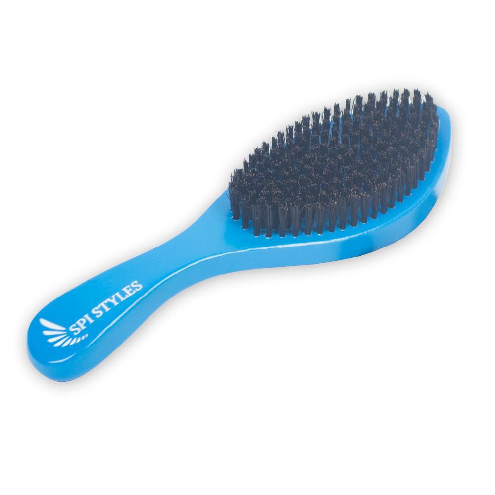 SPI Styles - 360 Waves Professional - HARD  Curved Wave Brush (BLUE ICE) - SPI Styles