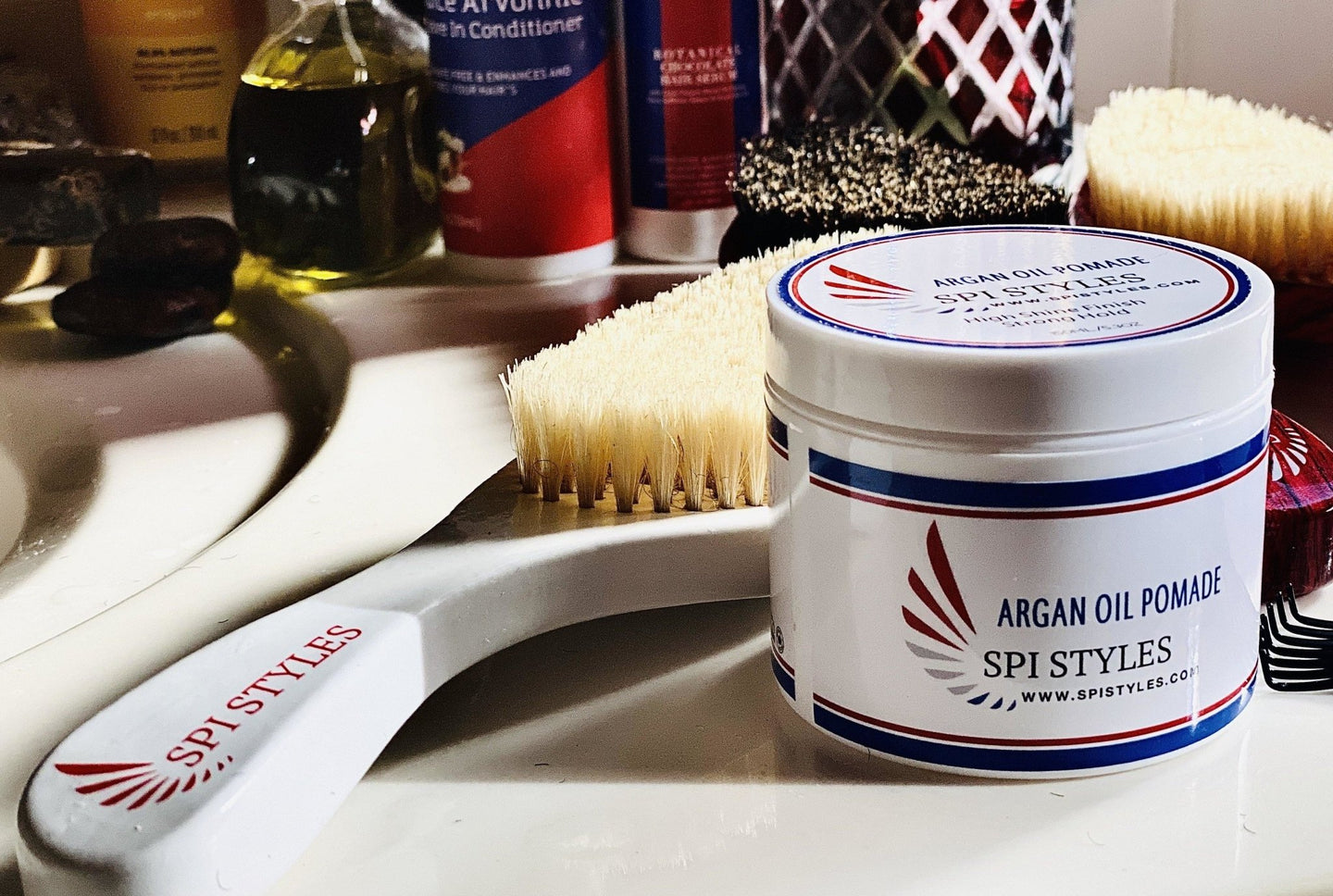 SPI Styles Argan Oil Pomade - Non-Greasy, Soft Touch, Unbelievable Shine, for ALL HAIR TYPES!  (BACK IN STOCK‼️) - SPI Styles
