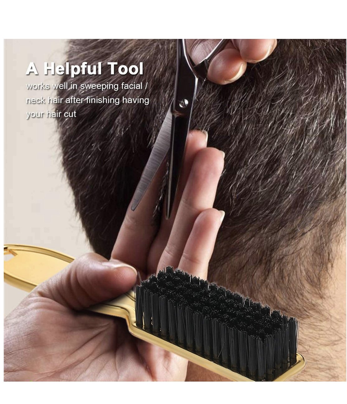 SPI Styles the best Gold Barber Clipper Brush 