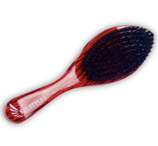 SPI Styles Brazilian Cherry Red 360 Pro Wave Brush MED-SOFT Brazilian Cherry Red - SPI Styles