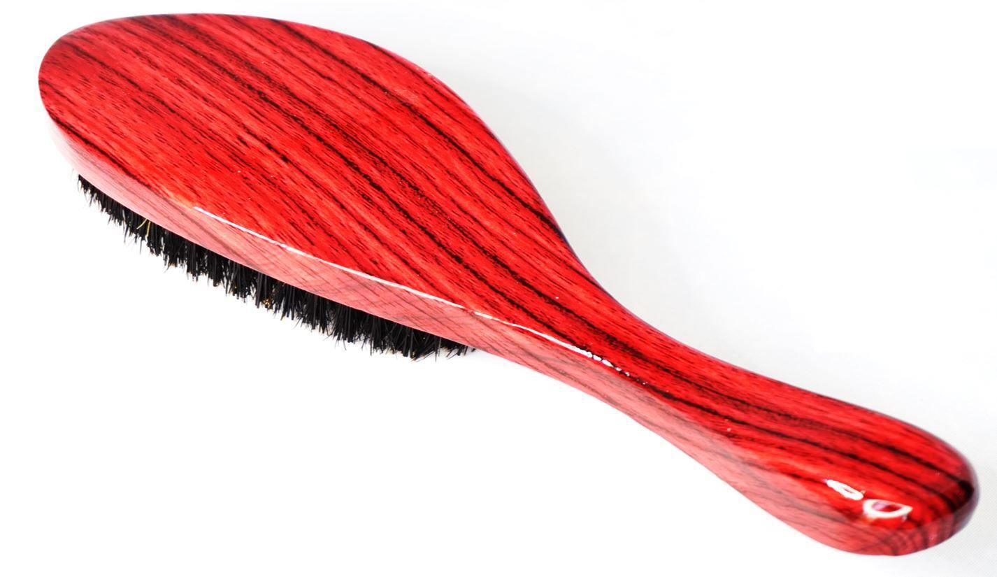 SPI Styles Brazilian Cherry Red 360 Pro Wave Brush MED-SOFT Brazilian Cherry Red - SPI Styles